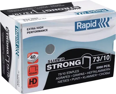 Produktbild von Heftklammern 73/10 Super Strong verzinkt VE=16x5000 Stück