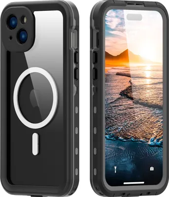 Produktbild von RedPepper Waterproof iPhone 15 Plus Wasserdicht MagSafe Hülle Hardcase Backcover Stoßfest - Schwarz