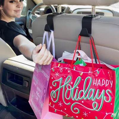 Praktische Auto Kopfstützenhaken (4er Pack) zur Organisation von Taschen und Geldbörsen