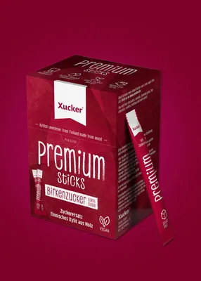 Produktbild von Xucker Premium Sticks Schachtel (Xylit aus Finnland), Schachtel