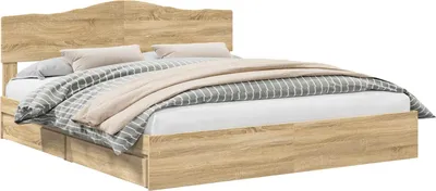Obrázok produktu pre vidaXL Úložná posteľ Sonoma dub 180 x 200 cm materiál na báze dreva