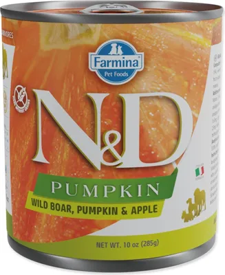 Obrázek produktu pro Farmina Pet Food BOAR, PUMPKIN & APPLE ADULT 285g, Dospělý jedinec, Jablko, Hovězí, Kanec, 285 g