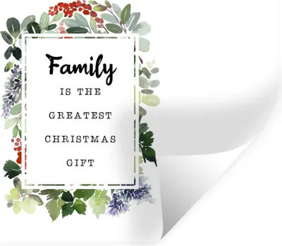 Produktbild von MuchoWow® Wandtattoo Wandsticker Wandaufkleber Pflanzen - Weihnachten - Zitat - Familie 90x60 cm Selbstklebend und Repositionierbar - Aufkleber