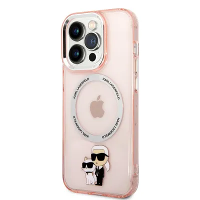 Immagine prodotto di Karl Lagerfeld IML NFT Karl & Choupette MagSafe - Custodia per iPhone 14 Pro (rosa)
