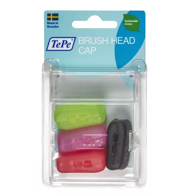 Zdjęcie produktu dla TePe Brush Head Cap Osłona na główkę szczoteczki, 4 sztuki