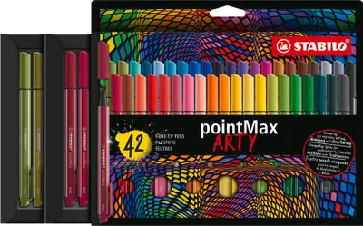 Produktbild von STABILO Filzschreiber - pointMax - ARTY - 42er Pack - mit 42 verschiedenen Farben