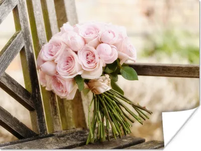 Produktbild von MuchoWow® Poster Strauß rosa Pfingstrosen 160x120 cm - Foto Plakat
