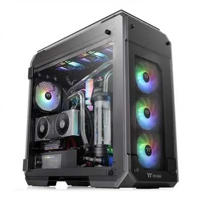 Zdjęcie produktu dla Thermaltake View 71 ARGB Edition, Full Tower, PC, Czarny, ATX, EATX, micro ATX, Mini-ITX, SPCC, Szkło hartowane, Gaming