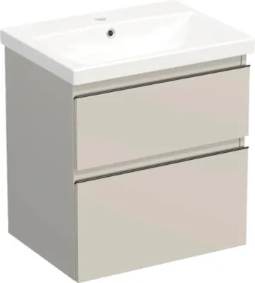Obrázek produktu pro Koupelnová skříňka s umyvadlem Jungborn TRENTA 60 cm kašmírová lesklá