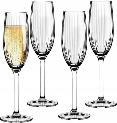Zdjęcie produktu dla Zestaw kieliszków do szampana Plisse 210ml 4 szt