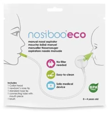 Obrázok produktu pre Nosiboo Eco manuálna nosová odsávačka pre deti 1 ks