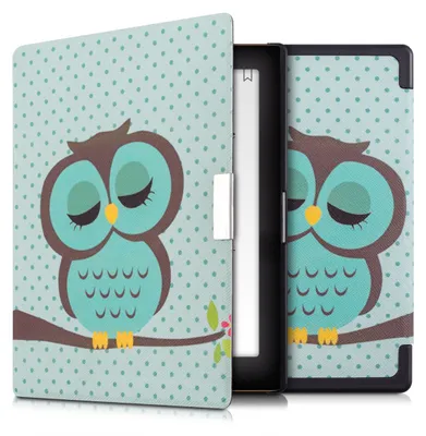 Produktbild von kwmobile 34549.04, Flip case, Braun, Mintfarbe, Türkis, Kobo, Kunstleder, Aura Edition 1, Stoßfest, Kratzresistent, Schockresistent