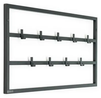 Produktbild von Loft-Garderobenständer für Jacken und Mäntel „Hakki“ 90 cm, SCHWARZ MATT, für den Flur