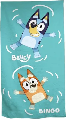 Immagine prodotto di Telo mare per bambini Bluey - Telo da bagno morbido e ad asciugatura rapida 70x140 cm