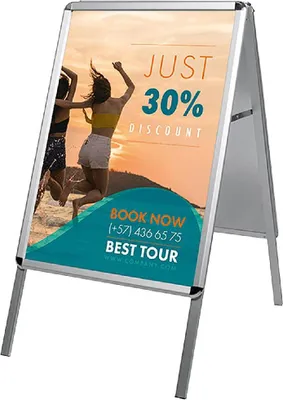 Produktbild von Plakatständer / Kundenstopper silber
