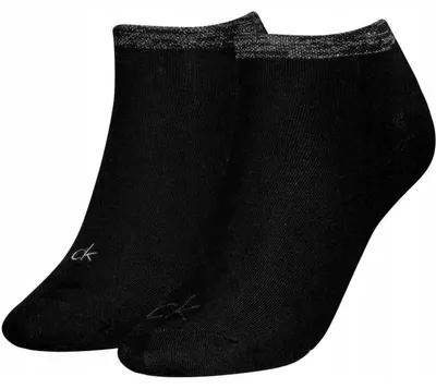 Zdjęcie produktu dla Skarpety damskie stopki Calvin Klein 701230614 czarny - Socks: 39-42 2PAK