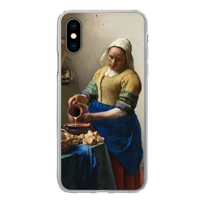 Produktbild von MuchoWow® Handyhülle Schutzhülle Hülle für iPhone X Das Milchmädchen - Johannes Vermeer Silikon Softcase Handy Hülle - Handyhülle