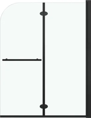 Immagine prodotto di vidaXL Cabina doccia pieghevole 2 pannelli ESG 95x140 cm Nero