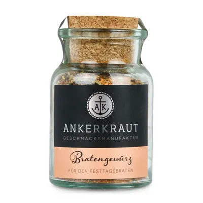 Produktbild von Ankerkraut Bratengewürz für den Festtagsbraten im Korkenglas 90g