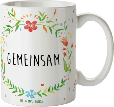 Produktbild von Mr. & Mrs. Panda Teetasse Gemeinsam - Geschenk, Pott, Kaffeetasse, Kaffeebecher, Becher, Tasse