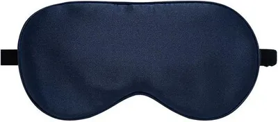 Image de Masque de sommeil en soie biologique avec étui de voyage, soie 19 momme, masque ajustable, bleu