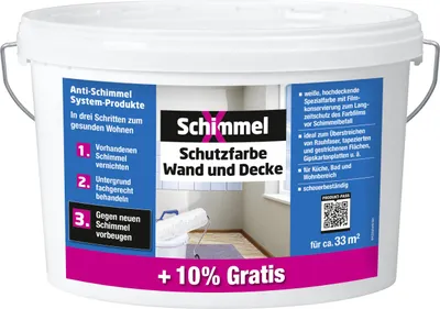 Produktbild von Schimmel-X Schutzfarbe Wand und Decke 5,5 L weiß