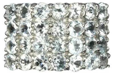 Produktbild von Silberring mit Aquamarin, 925er Silber, Größe 18,5, 2