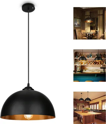 Image de Fiqops 2x Lampe à suspendre Abat-jour sans ampoule Lampe à suspendre Industriel industriel