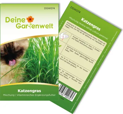 Produktbild von Katzengras  Samen - Avena sativa und Lolium perenne - Katzengrassamen - 10 g Saatgut für etwa 5 Töpfe