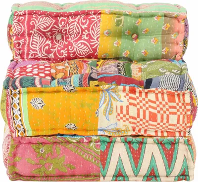 Produktbild von vidaXL Modularer Pouf Patchwork Stoff