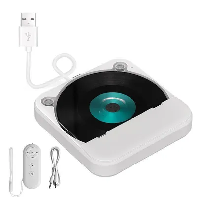 Obrázok produktu pre AIORBER Externý CD prehrávač do auta, USB a AUX, HiFi, nárazuvzdorný, Plug & Play, kompatibilný s mnohými modelmi automobilov, biely