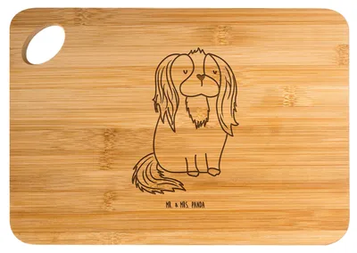 Produktbild von Mr. & Mrs. Panda Frühstücksbrett Hund Cavalier King Charles Spaniel - Transparent - Geschenk, Schneidebrett, schneidbrett, Cockerspaniel, Spruch, vesperbrett, Sprüche