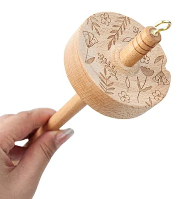Productafbeelding van Druppelspindel voor het spinnen van garen - Houten spindelkit voor beginners