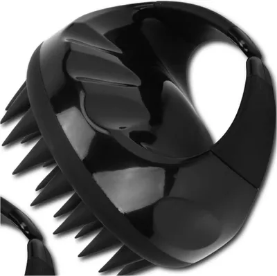 Image de Camerazar Brosse et massage du cuir chevelu en silicone, douce, sûre, dimensions 8,5 x 7,5 cm