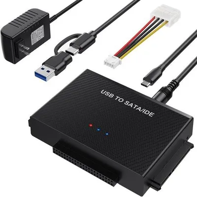 Produktbild von IDE-Adapter für 2,5 und 3,5 Zoll Festplatten/SSD - USB 3.0 mit 12 V 2 A Netzteil
