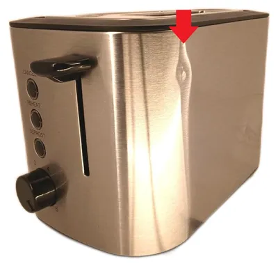 Produktbild von KitchenBoss Toaster Küchengeräte 2 Scheiben Brötchenaufsatz Krümelschublade praktisch