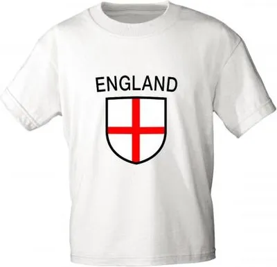 Produktbild von Kinder T-Shirt mit Print - England - 76189 - weiß - Gr. 86-164 Größe - 110/116