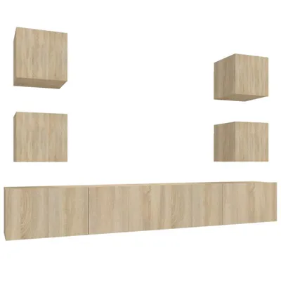 Produktbild von VidaXL 3114264, Sonoma-Eiche, Holz, Sonoma-Eiche, Holz, Sonoma-Eiche, Holz