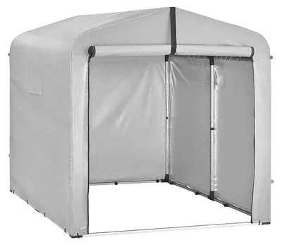 Produktbild von Fahrradunterstand, Aluminiumkonstruktion, einfaches Zugangsdesign, GRAU