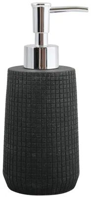 Produktbild von MSV Seifenpumpe/Spender - Squares - Kunststein - schwarz - 18 cm