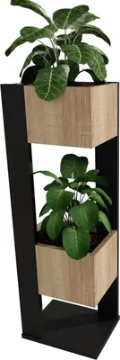 Produktbild von raumhirsch Blumenstaender Pflanzensaeule Blumenkasten Hochbeet Pflanzkuebel 2 Ebenen Regale Innen Deko