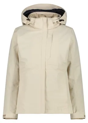 Immagine prodotto di Giacca da donna, zip frontale, cappuccio removibile, fodera interna (INN.JACKET), colore crema (A245), taglia 38