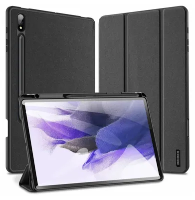 Immagine prodotto di Custodia rigida Dux Ducis Domo con funzione Smart Sleep e supporto integrato compatibile con Samsung Galaxy Tab S9 FE Plus Nero