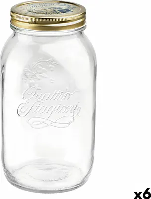 Produktbild von Quattro Stagioni Einmachglas 150cl mit Deckel - 6 Stück