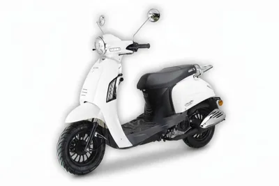 Produktbild von Motorroller Massimo 50ccm 45 km/h Euro 5, perlenweiß matt mit schwarzer Sitzbank GT Union