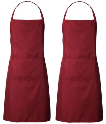 Küchenschürzen 4er-Set, wasserdicht, 60x80 cm, 2x Rot