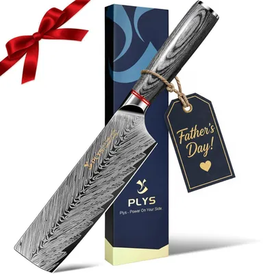 Immagine prodotto di Coltello da cucina Nakiri, lama da 6,5 pollici, acciaio inossidabile con rivestimento in titanio, colore nero, ideale per tagliare verdure, con filo estremamente affilato