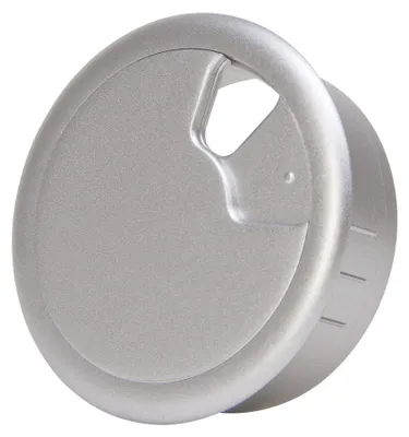 Produktbild von Kabeldurchführung für Möbel, Durchmesser 60 mm, Silber, 1 Stück