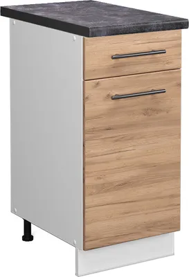 Produktbild von Küchenunterschrank Vicco Fame-Line Goldkraft Eiche 40 cm , AP Anthrazit, Model 46393
