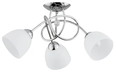 Obrázek produktu pro Stropní svítidlo MODENA, chromově bílé, 3xE27x15W, kov, rozměry: 30x50x60 cm, IP20, Alfa